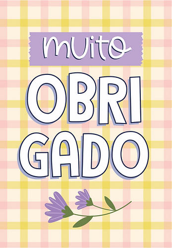 Cartão com Mensagem de Muito Obrigado | Bon Marchē