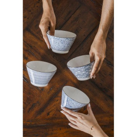 Jogo de 4 Bowls em Cerâmica Samurai 