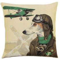Capa Almofada Dog Aviador Verde Quadrada 
