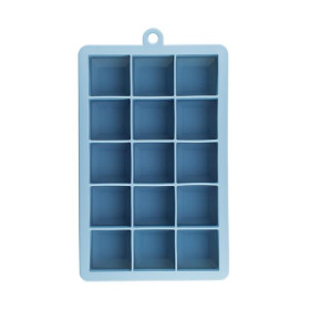 Forma de Silicone Estruturada com 15 Cubos Azul